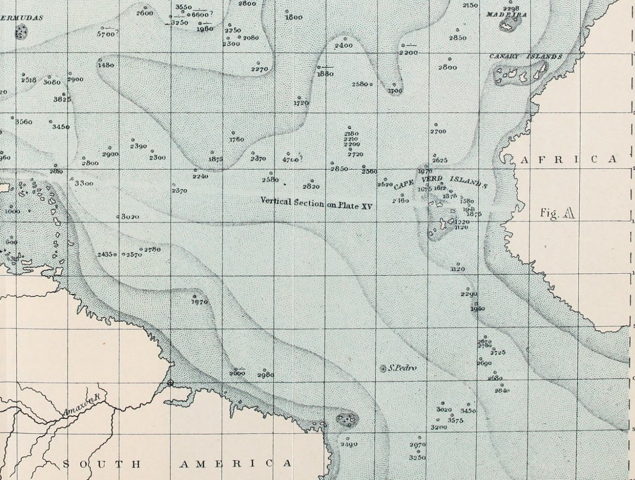 Map of Atlantic Depths, 1912. Source: Flickr, No known copyright restrictions