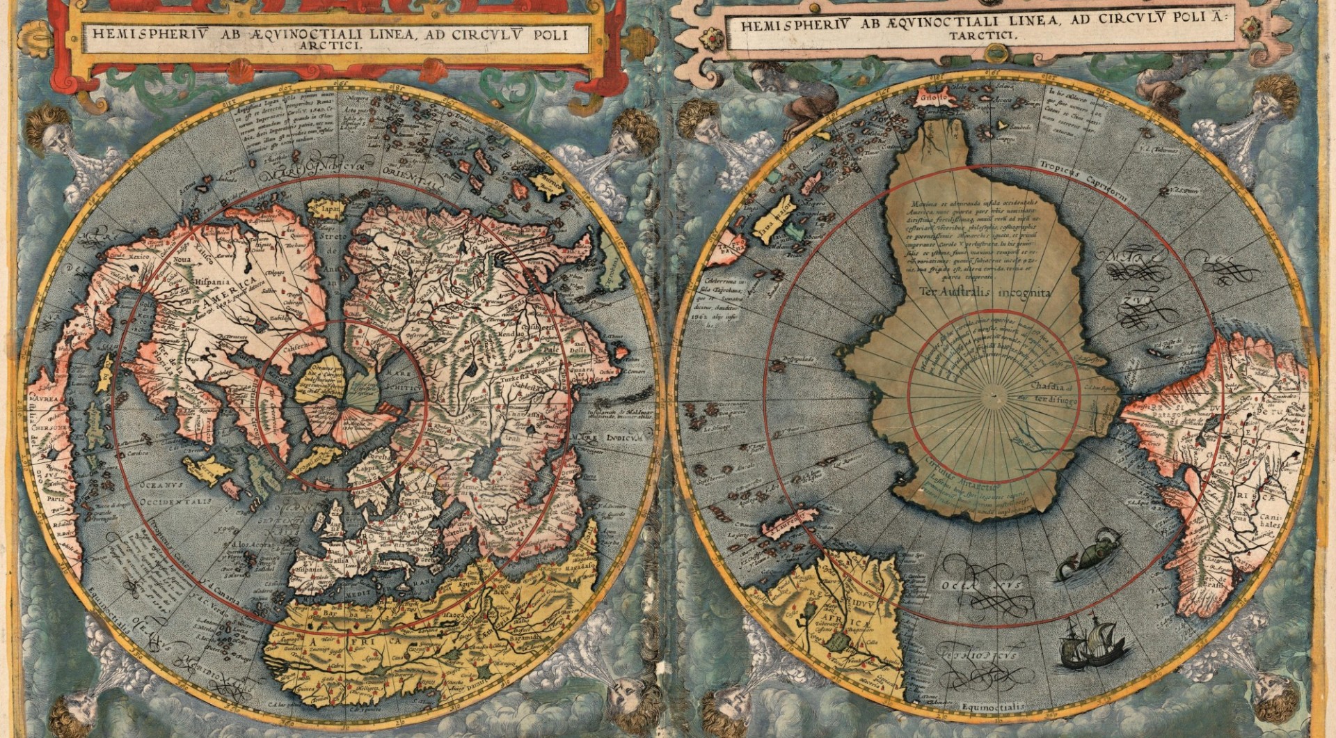 Hemisphere Map, 1593
