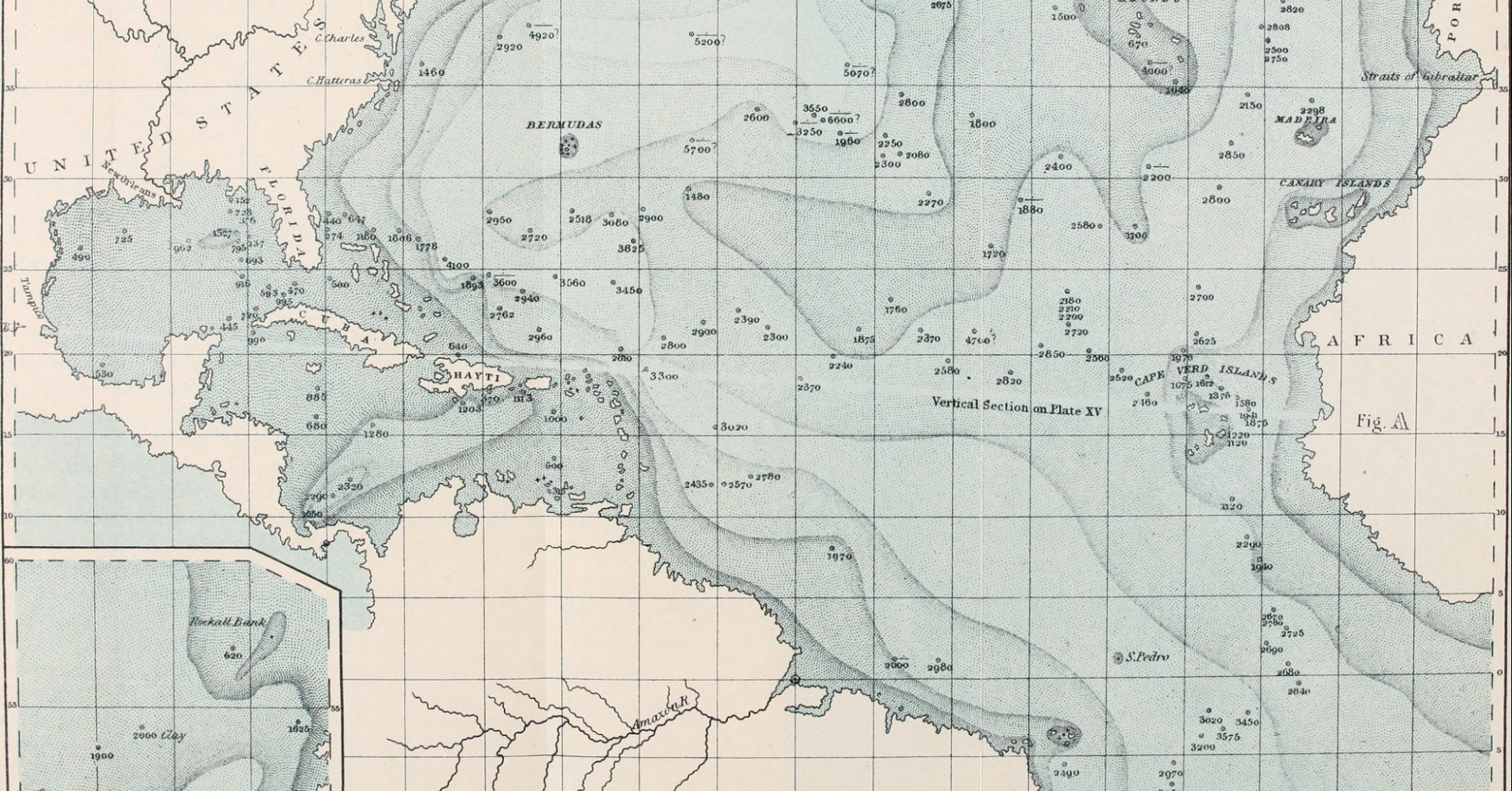 Map of Atlantic, 1912