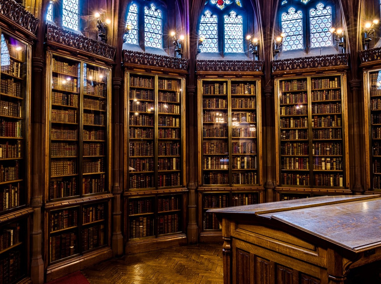 John Rylands Library Reading Room. Source: Flickr, Public Domain