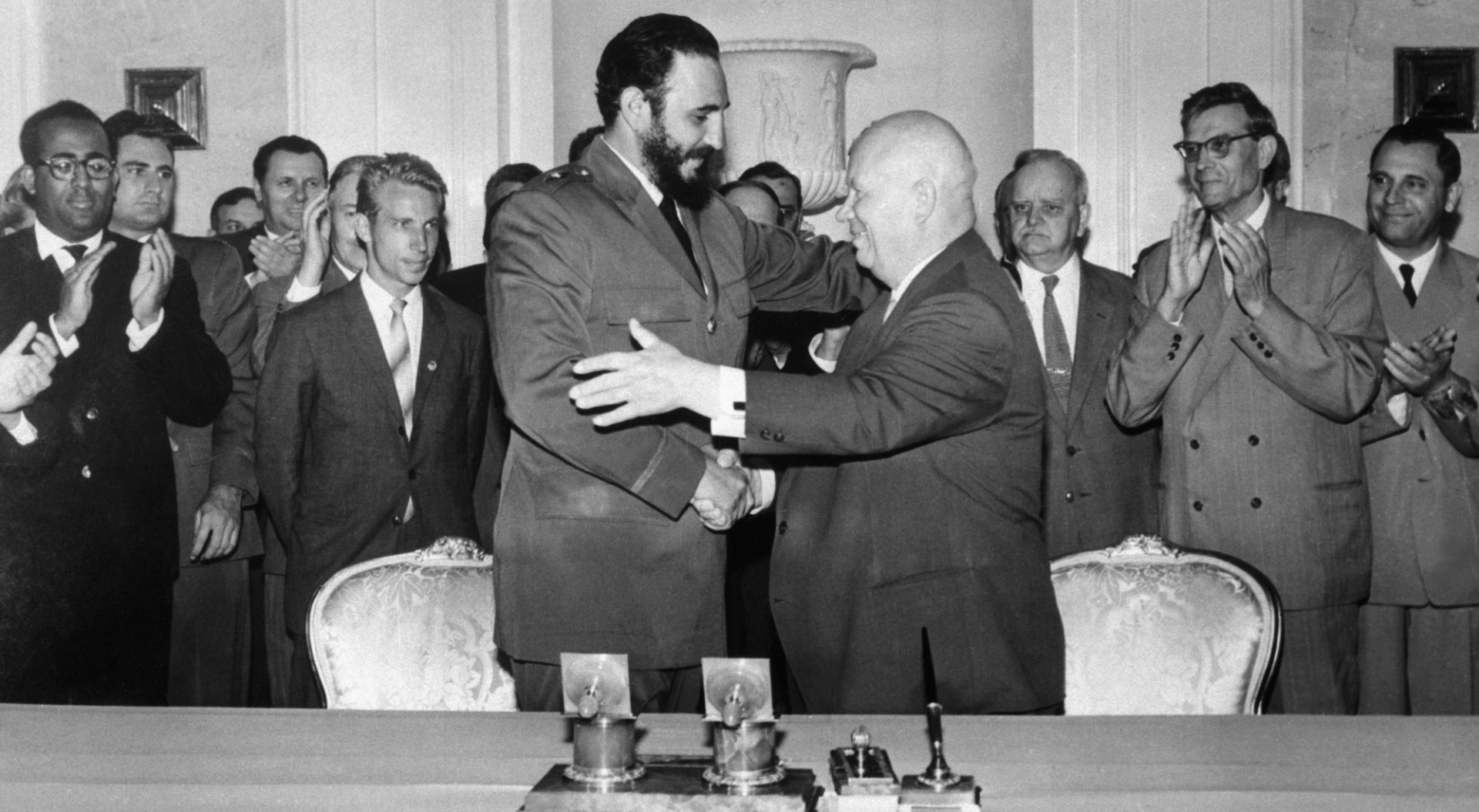 Nikita Khrushchev and Fidel Castro, 1963. 