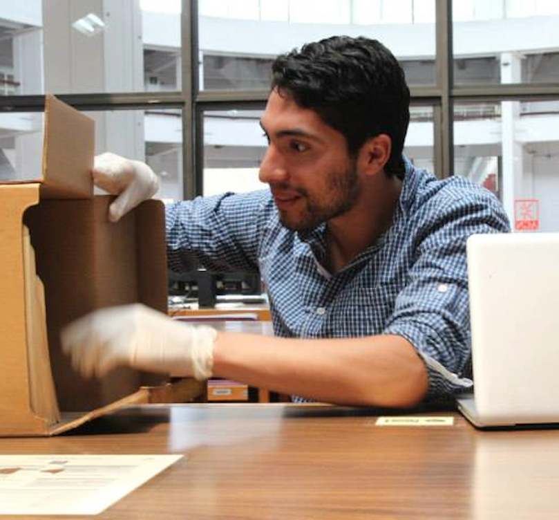 Student in the archives