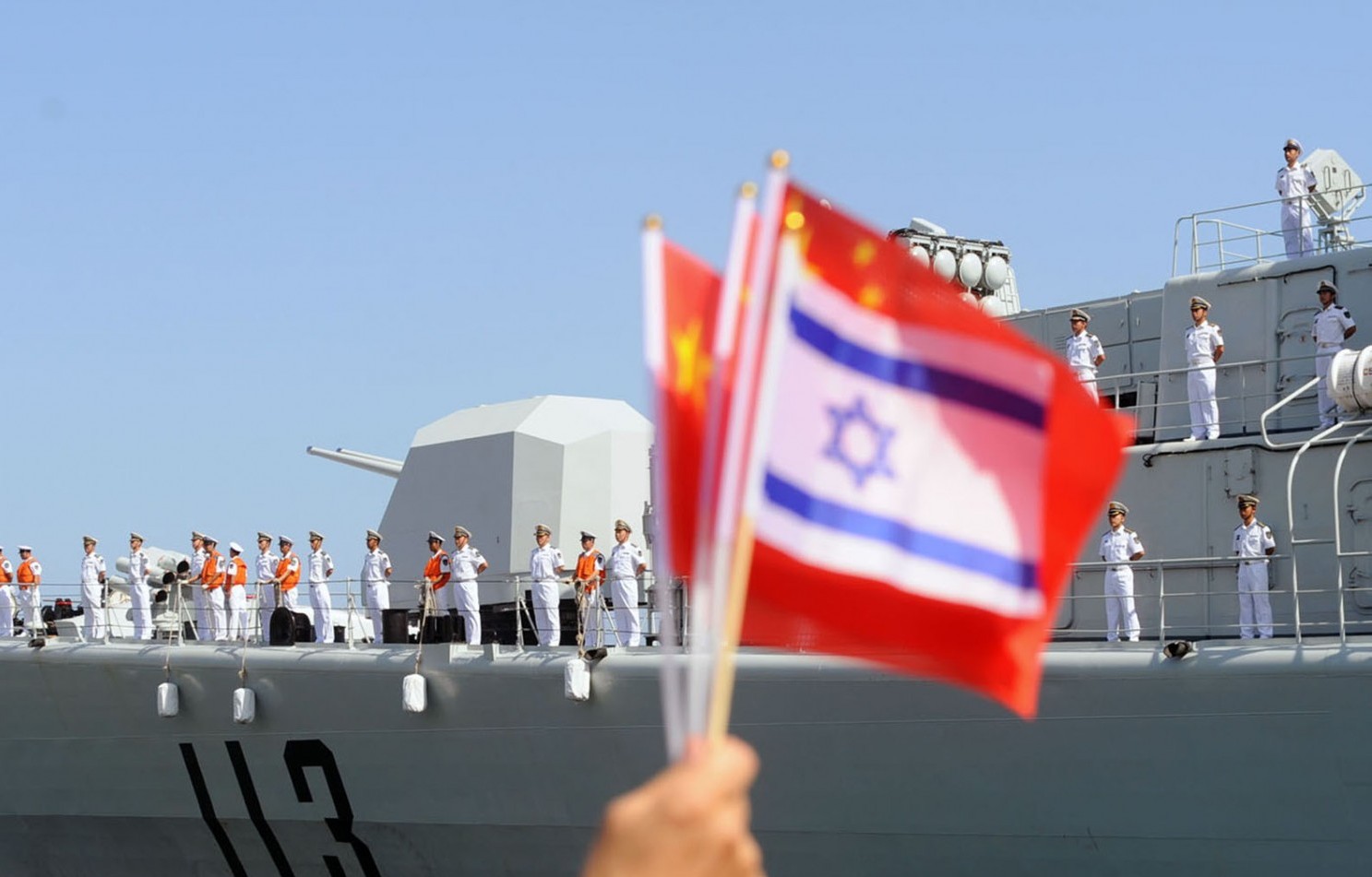 Israel and China flags