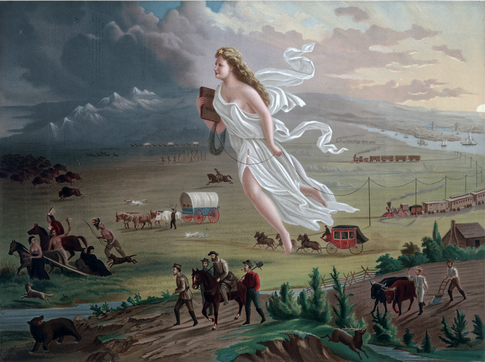 "American Progress" (1872) by John Gast. Source: Library of Congress, Public domain.