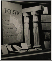 Marketing display of Forum in Austria. Source: University of Chicago, Regenstein Library Special Collections, IACF II/110/2