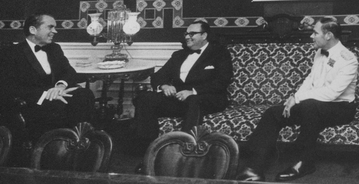 Meeting in 1971 between Richard Nixon, Anastasio Somoza Debayle, and Alexander M. Haig. Source: Wikimedia Commons, Public domain.