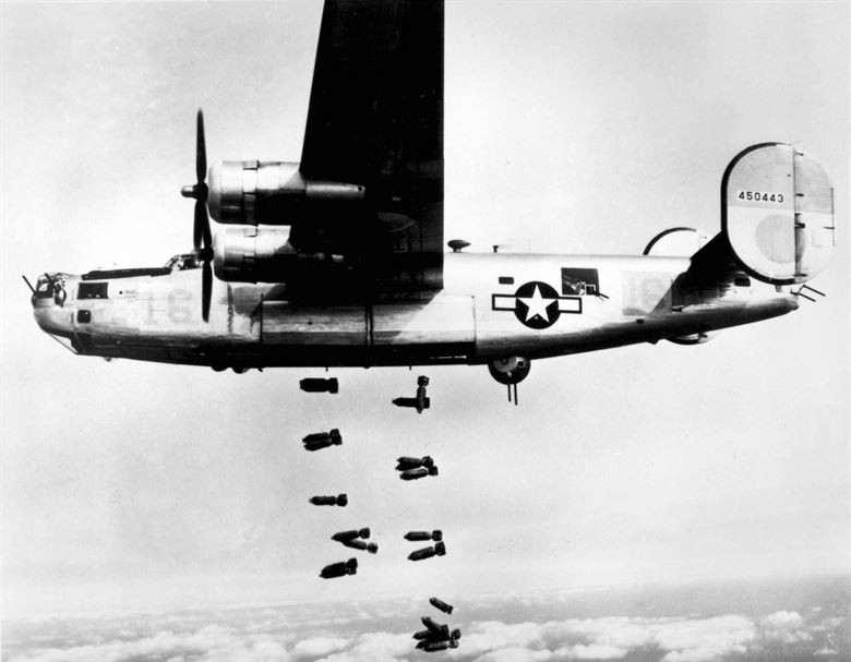 B-24 over Germany. Source: United States Air Force photo.