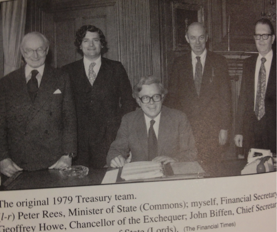 Ministers of Her Majesty's Treasury, 1979. Source: The Financial Times, Photos in Lawson, "The View From No. 11."