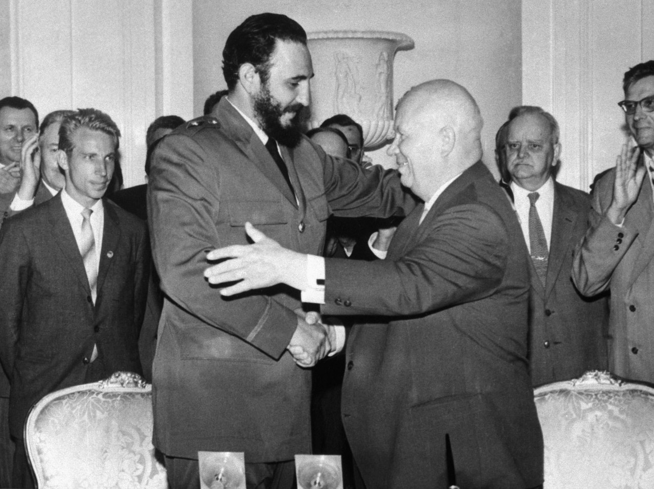 Nikita Khrushchev and Fidel Castro, 1963. Source: Flickr, Public Domain