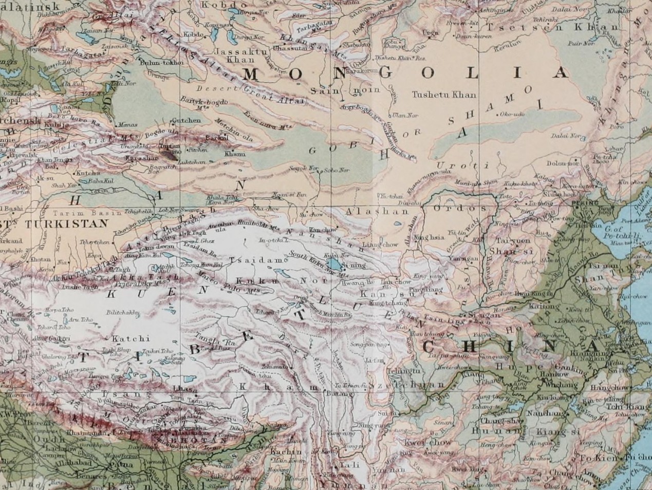 Map of Asia, 1885. Source: Flickr, No known copyright restrictions