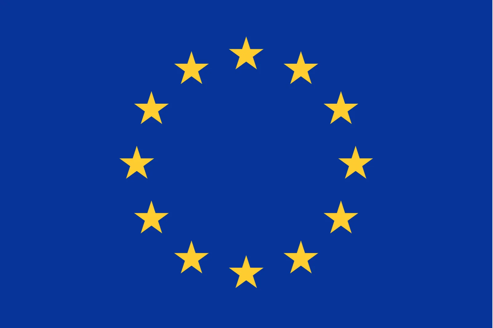 Flag of the European Union. Source: Wikimedia Commons, Public domain.