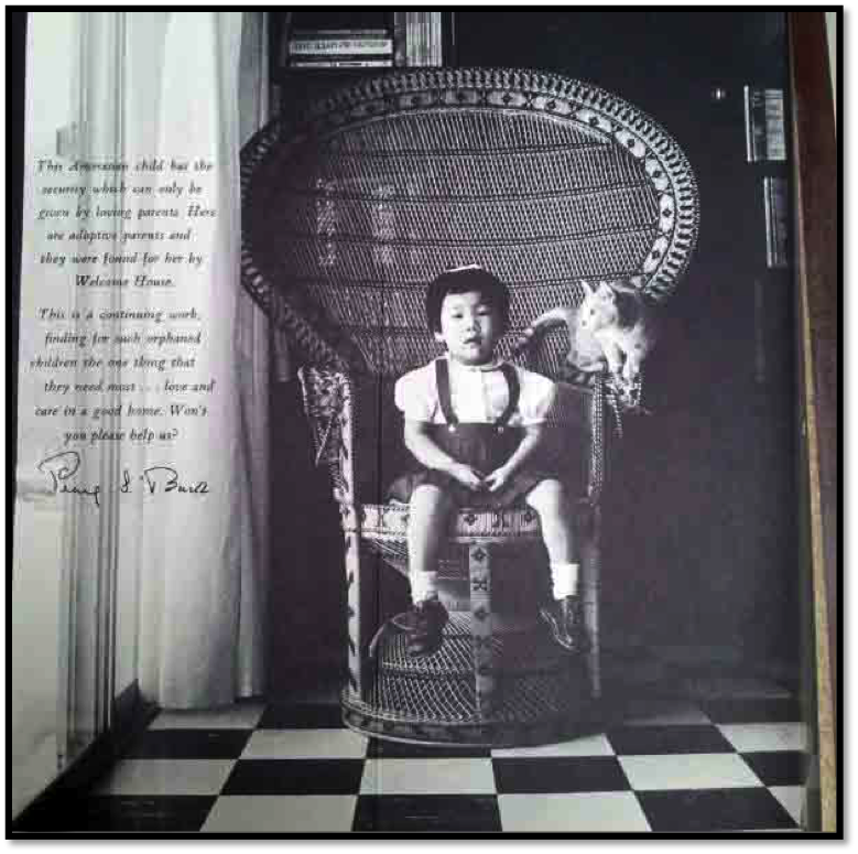 Undated promotional photograph for Welcome House from the Welcome House scrapbooks at PSBI archives.