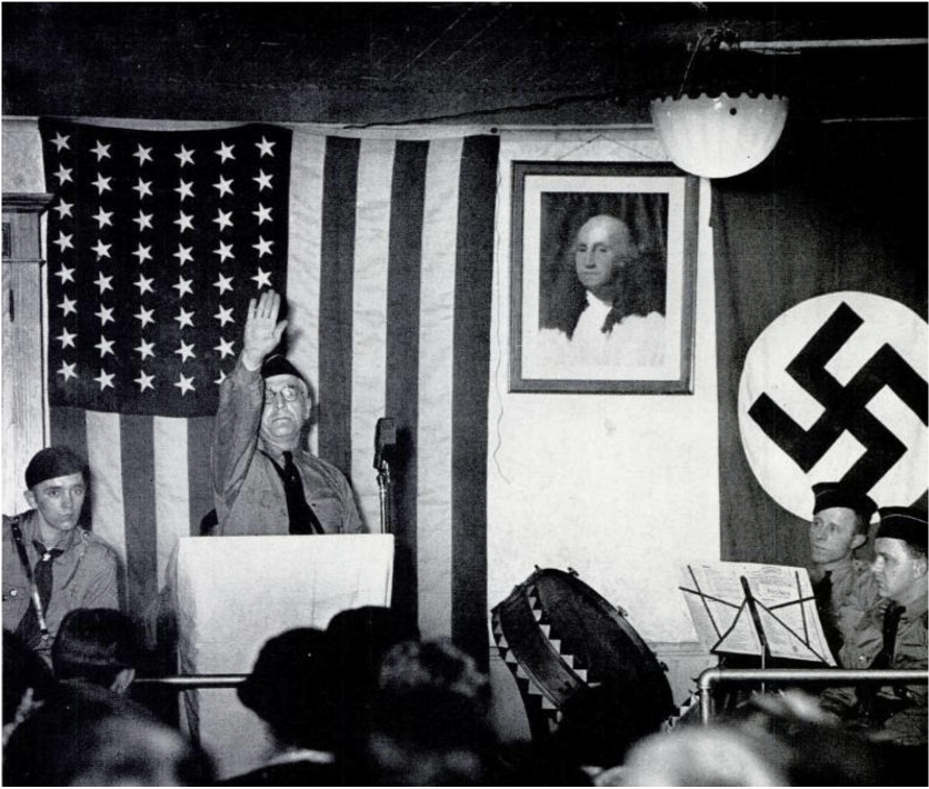 “Nazis Hail George Washington as First Fascist.” Source: Life 4:10, March 7, 1938, 17.