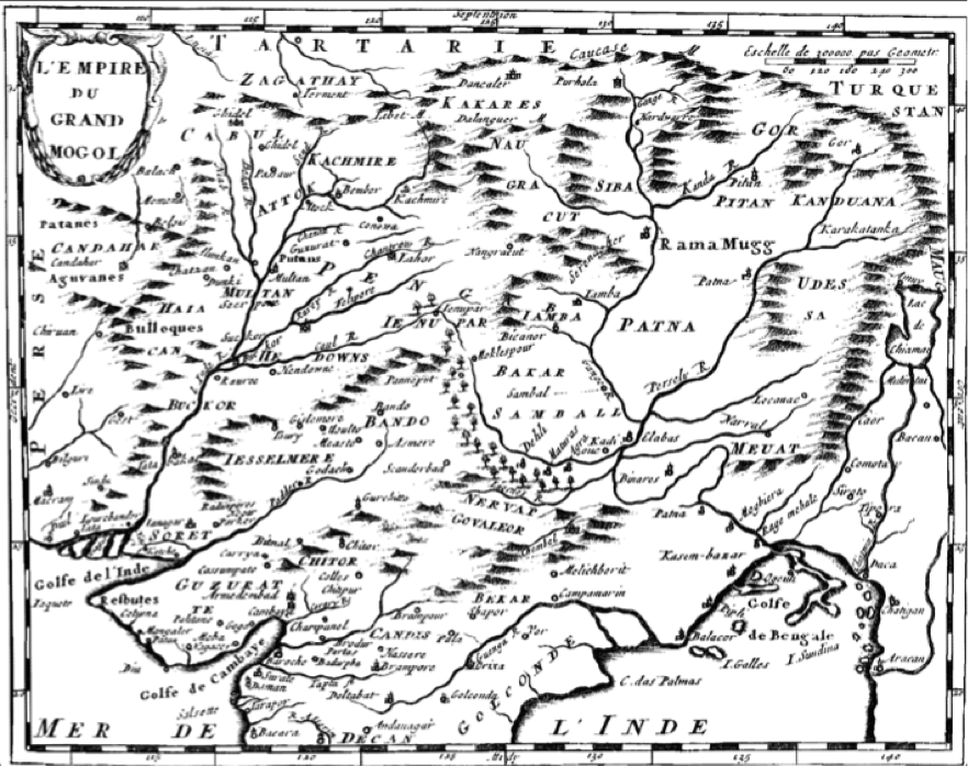 "L'Empire du Grand Mogol." Authors: du Sauzet, Henri; Sanson, N. Publisher: Chez Henri du Sauzet, Amsterdam.