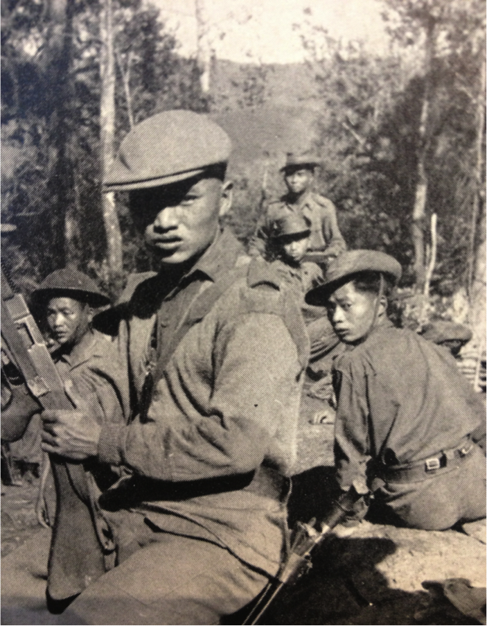 Naga Home Guard soldiers. Source: Gavin Young, The Nagas: an Unknown War (London: Naga National Council, 1962). 