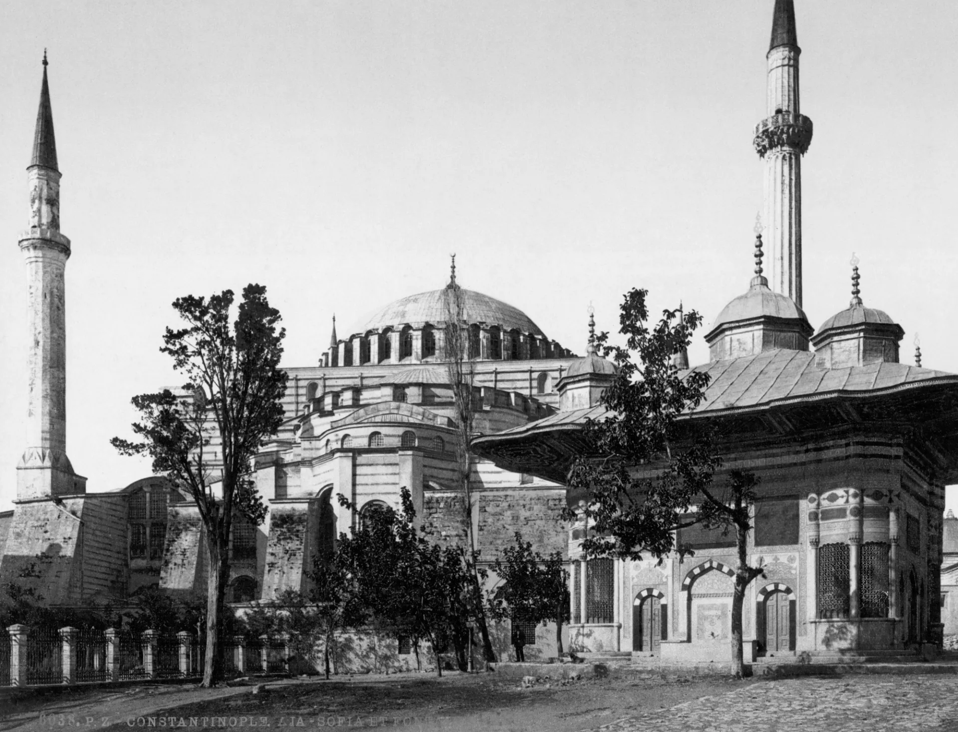 Hagia Sophia Mosque & Ahmed III Fountain, Constantinople, Turkey  