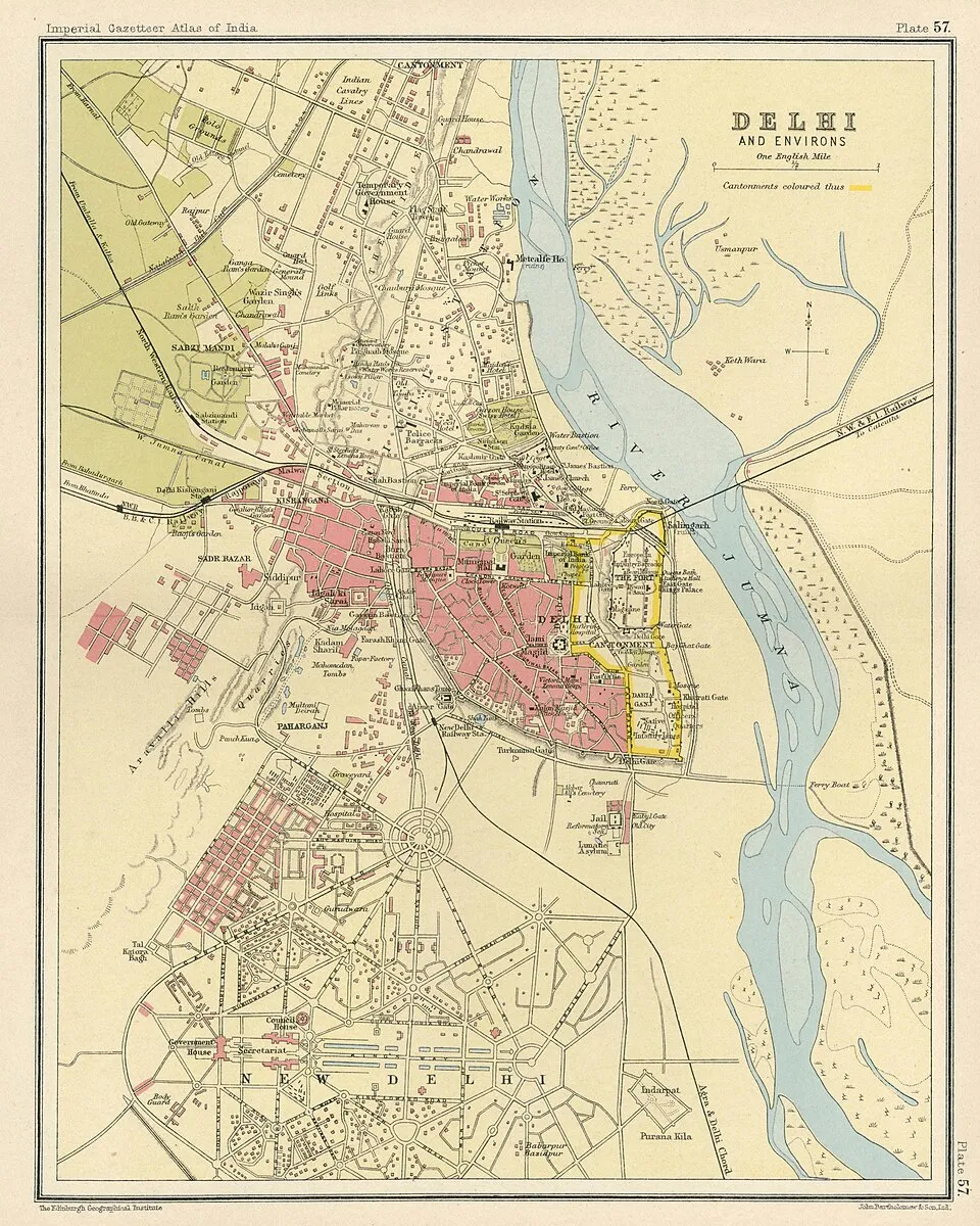 Map published in the 'Imperial Gazetteer of India' (vol. XXVI [26], Atlas; New (Revised) Edition), published under the authority of the Government of India, published by Oxford University at the Clarendon Press in 1931, retrieved via: [1]