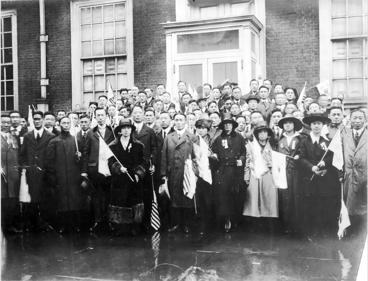 Korean Independence League, Philadelphia 1919. Source: East Asian Library, University of Southern California, on Wikimedia Commons. Public domain.
