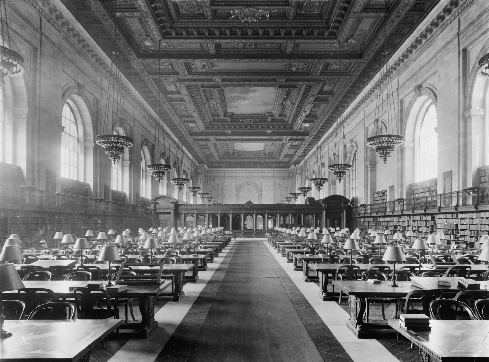 Main reading room, the New York Public Library