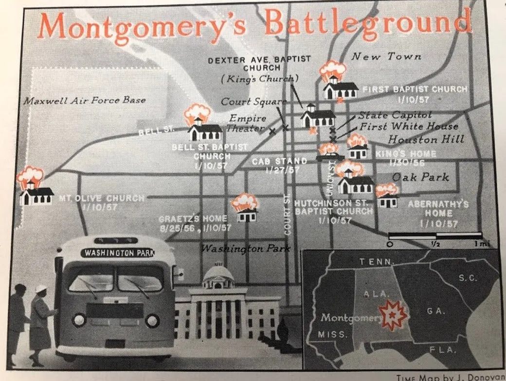 “Montgomery’s Battleground.” TIME map J. Donovan. SCPC. FOR Records. Series E, Box 17. (Source: Student dissertation)