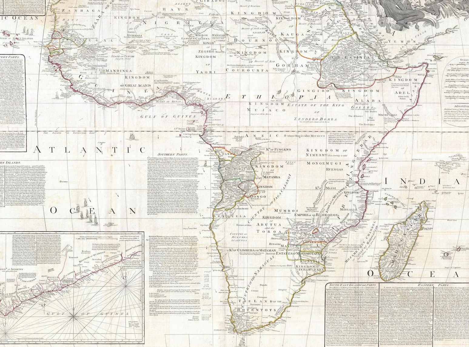 Kitchin, Thomas, Kitchin's General Atlas, describing the Whole Universe: being a complete collection of the most approved maps extant; corrected with the greatest care, and augmented from the last edition of D'Anville and Robert with many improvements by other eminent geographers, engraved on Sixty-Two plates, comprising Thirty Seven maps., Laurie & Whittle, London, 1797.