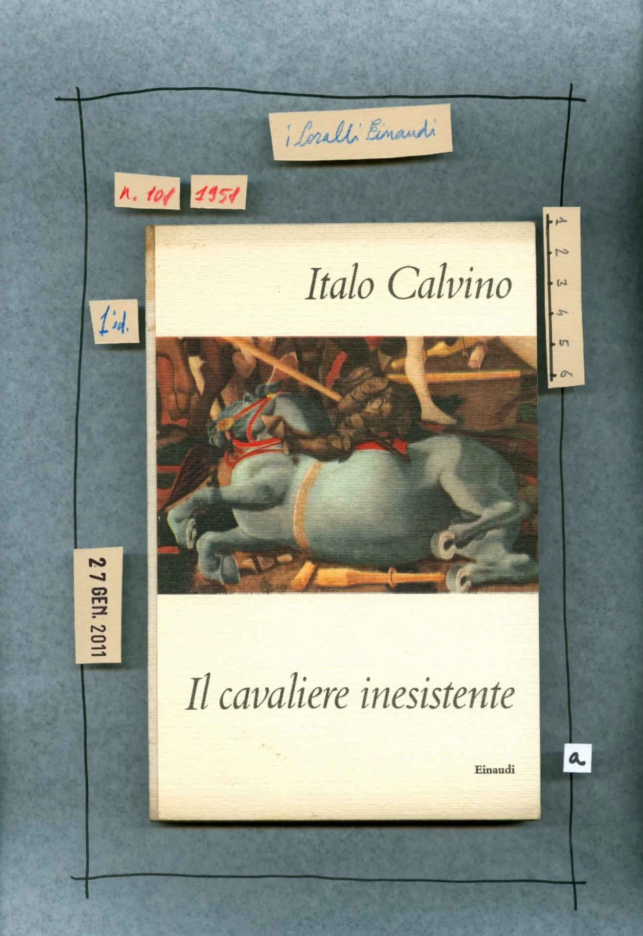An Italian copy of "Il cavaliere inesistente", "The Nonexistent Knight"