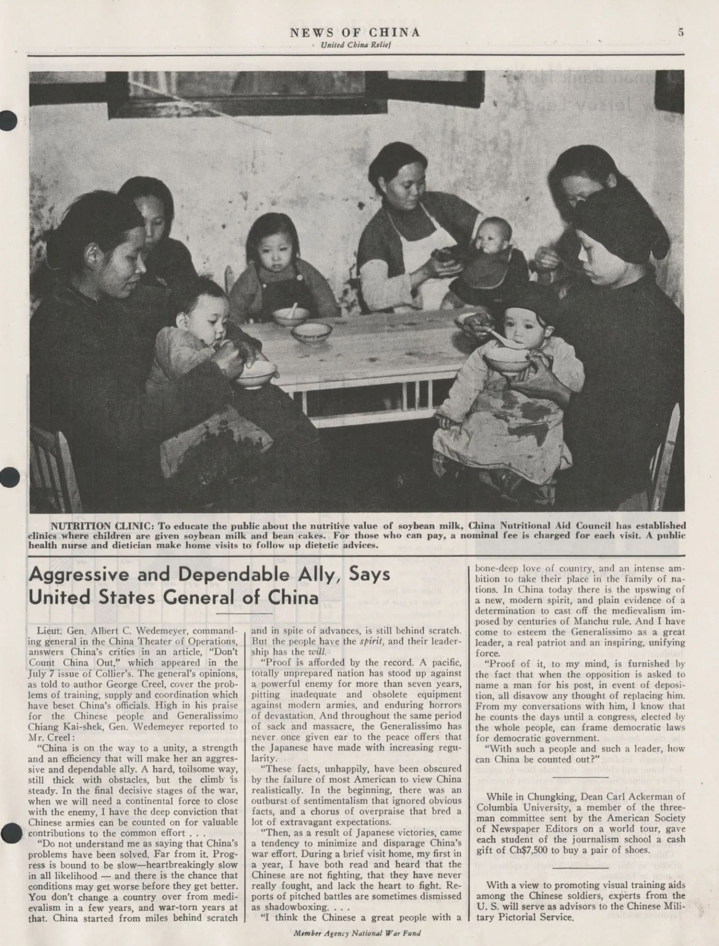 News of China: United China Relief, vol. 04, no. 08, IU Indianapolis University Library 