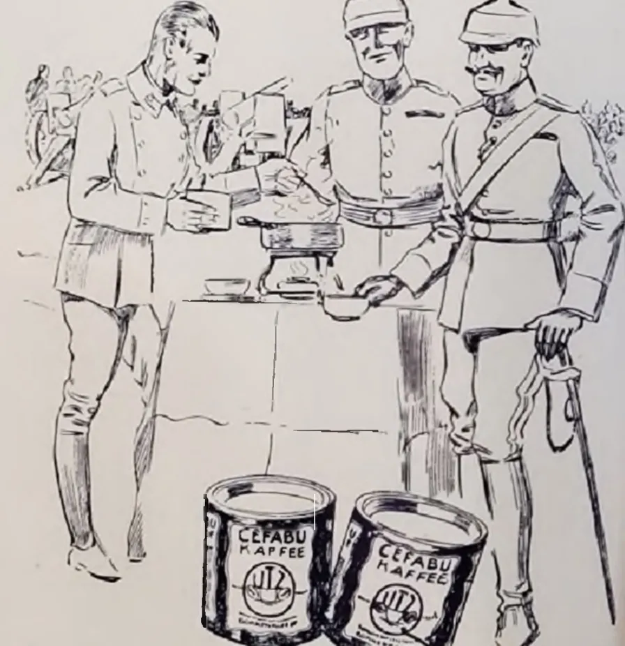 Advertisement for a powdered coffee substitute, “Cefabu” 1915. BArch R 86/2175, fol. 1. (Source: Student dissertation)