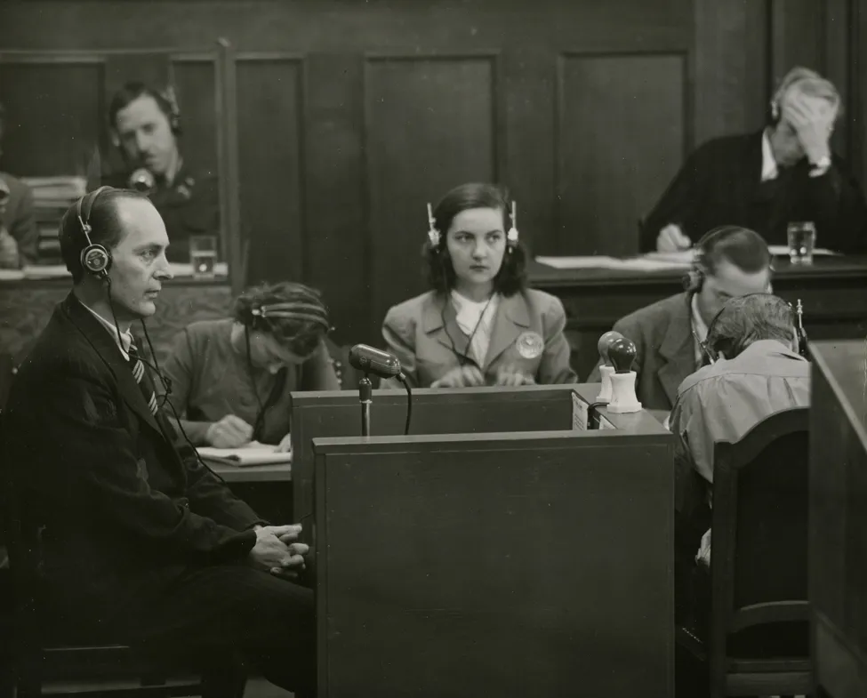 “Robert Havemann, 1947” — photograph of Dr. Robert Havemann testifying at the Nuremberg Trials (Case III), taken by the United States Army Office of the Chief of Counsel for War Crimes; public domain. Source: https://commons.wikimedia.org/wiki/File:Robert_Havemann_1947.jpg