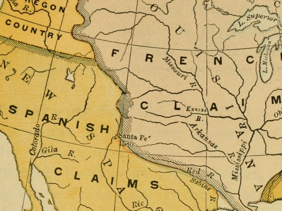 Map of North America. 